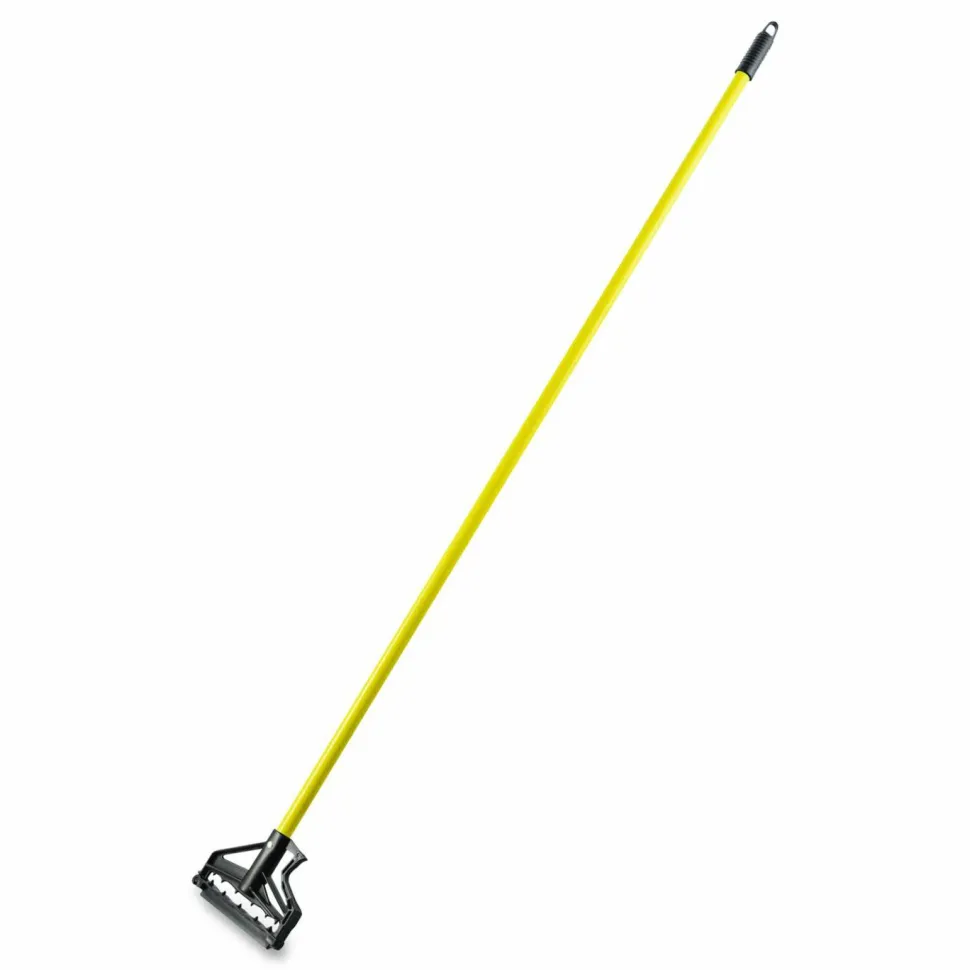 Carlisle Sparta Spectrum Quik-Release Fiberglass Mop Handle, 1" dia x 60", Yellow