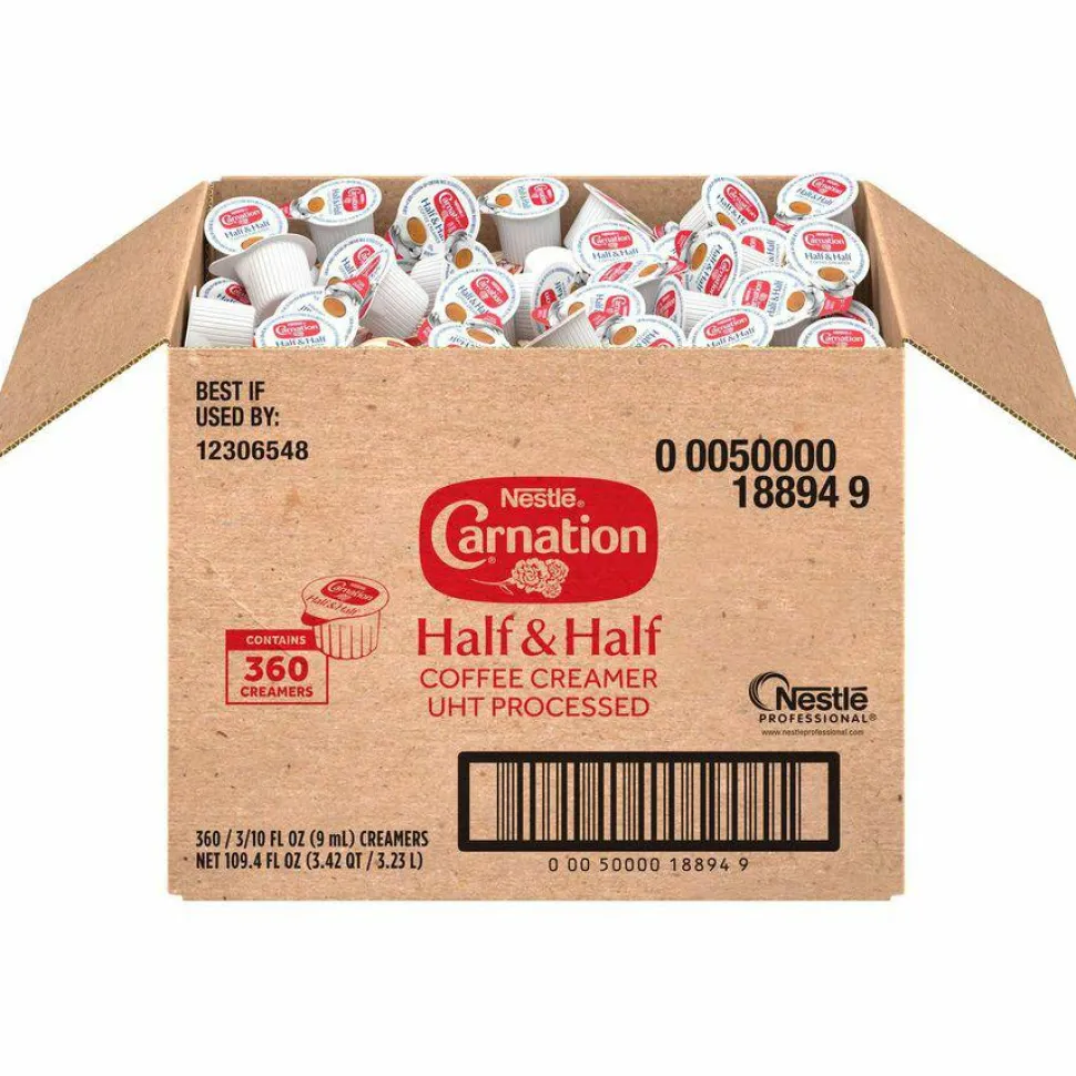 Carnation Half and Half, 0.3 oz Mini Cups, 360/Carton