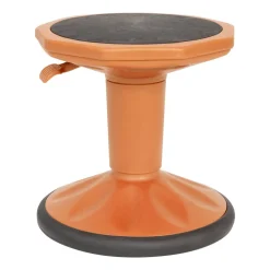 Carter Adjustable Height Kids Flexible Active Stool for Classroom and Home with Non-Skid Bottom in Orange, 14" - 18" Seat Height