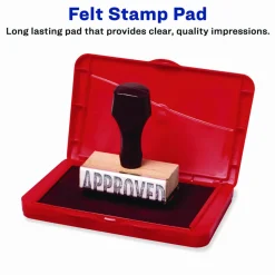 Carter's Felt Red Stamp Pad, 2.75" x 4.27" (21071)