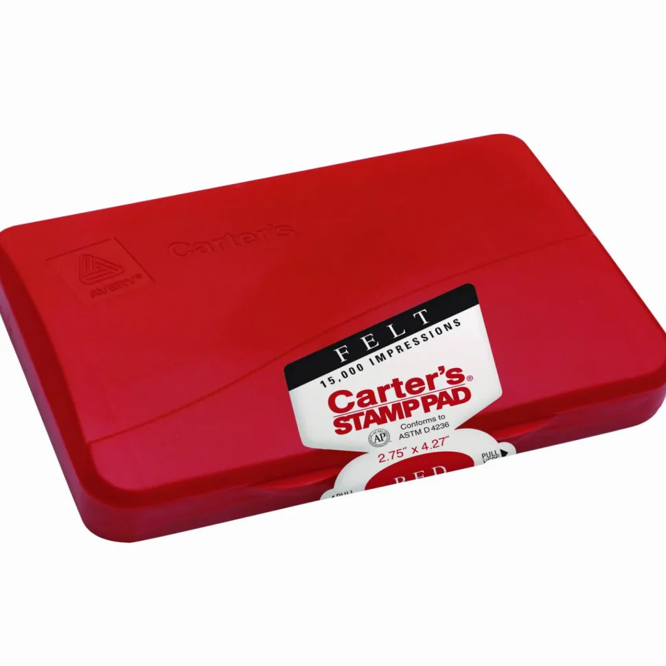 Carter's Felt Red Stamp Pad, 2.75" x 4.27" (21071)