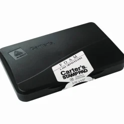 Carter's Pre-Inked Foam Stamp Pad, 4.25" x 2.75", Black