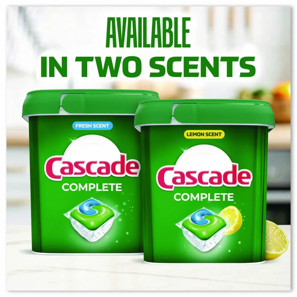 Cascade ActionPacs, Fresh Scent, 20 oz Tub, 43/Tub, 6 Tubs/Carton