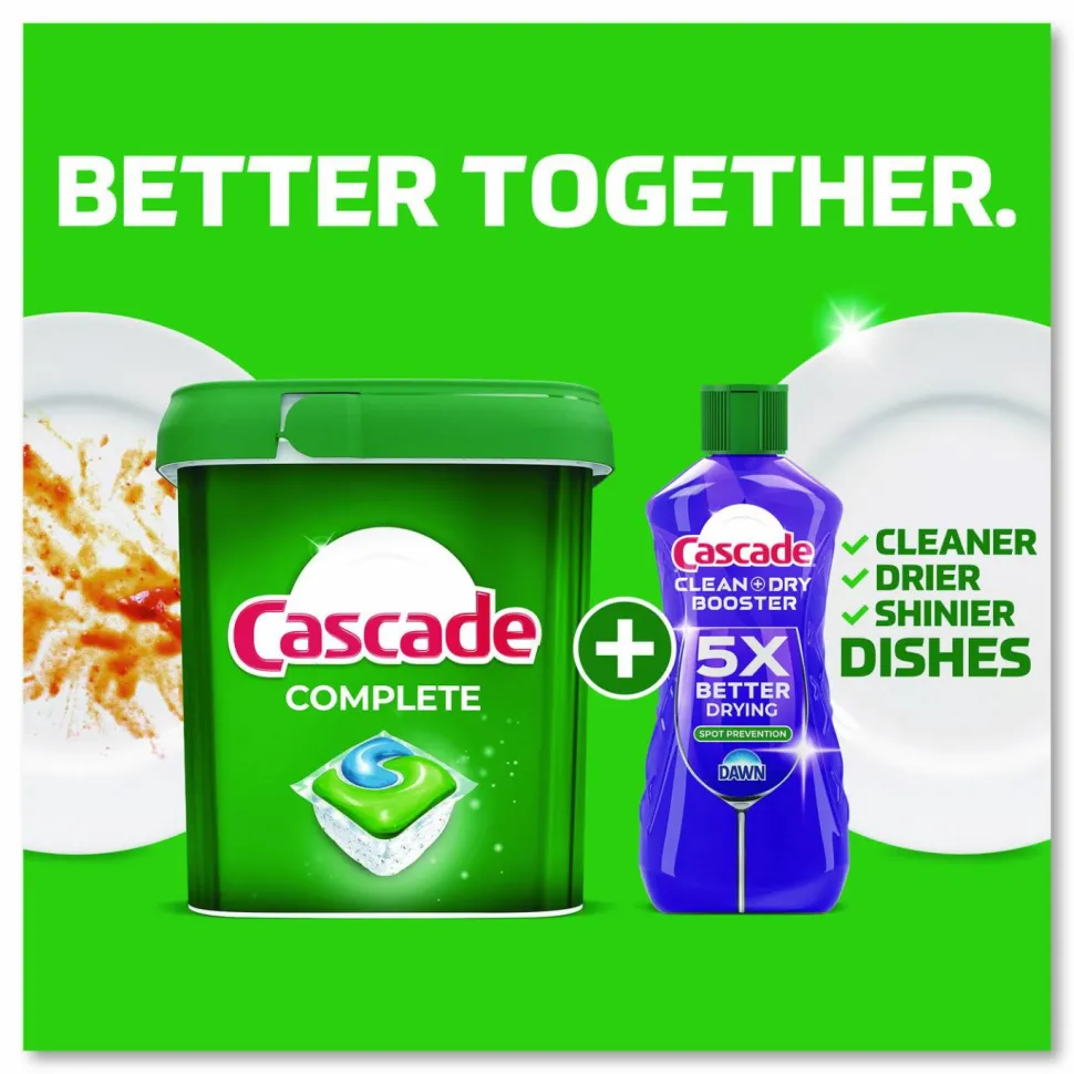 Cascade ActionPacs, Fresh Scent, 20 oz Tub, 43/Tub, 6 Tubs/Carton