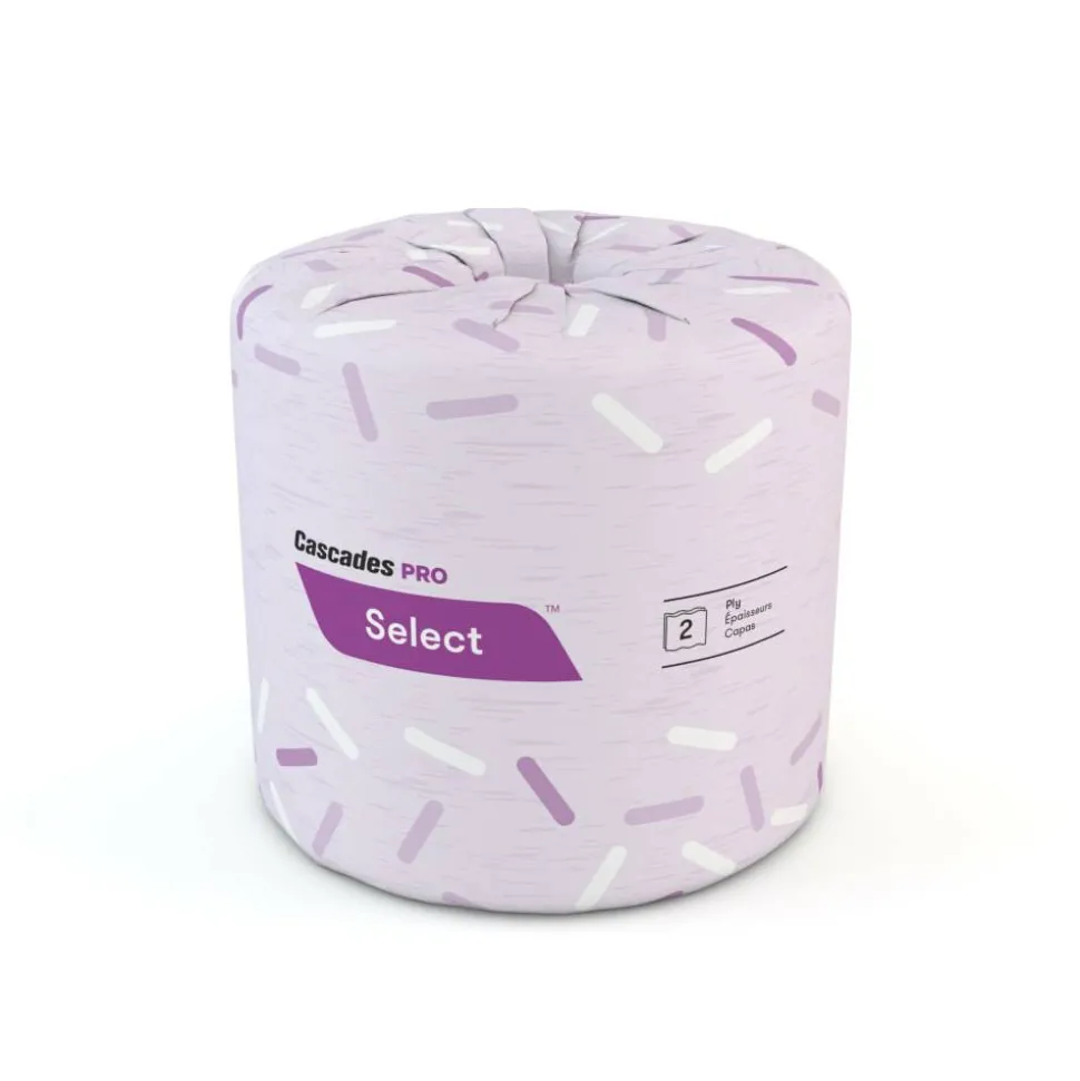 Cascades 2-Ply Toilet Paper, 100% Recycled, 500 Sheets Per Roll, Pack Of 96 Rolls