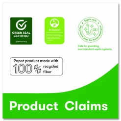 Cascades PRO Perform 100% Recycled Jumbo Toilet Paper, Pack Of 6 Rolls, for Tandem JRT Dispensers