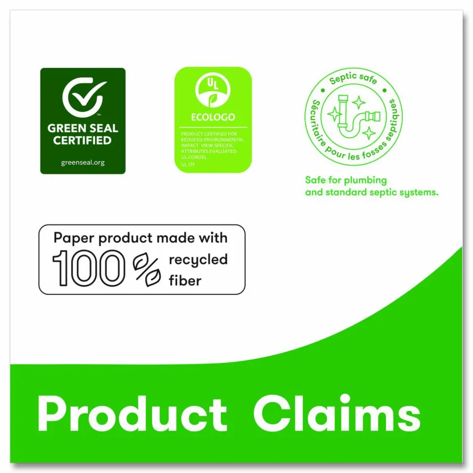 Cascades PRO Perform 100% Recycled Jumbo Toilet Paper, Pack Of 6 Rolls, for Tandem JRT Dispensers