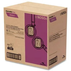 Cascades PRO Select Dinner Napkins, 1-Ply, 16 x 15, White, 250/Pack, 12/Carton