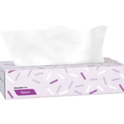 Cascades PRO Select Flat Box Facial Tissue, 2-Ply, White, 100 Sheets/Box, 30 Boxes/Carton