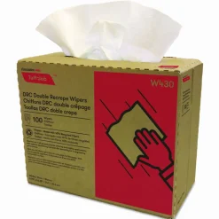 Cascades PRO Tuff-Job Double Recrepe Wipers, 9.75 x 16.5, White, 100/Box, 8 Box/Carton