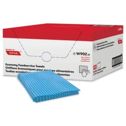 Cascades PRO Tuff-Job Foodservice Towels, 12 x 24, Blue/White, 200/Carton