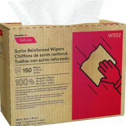 Cascades PRO Tuff-Job Scrim Reinforced Wipers, 4-Ply, 9.75 x 16.75, White, 150/Box, 6 Box/Carton