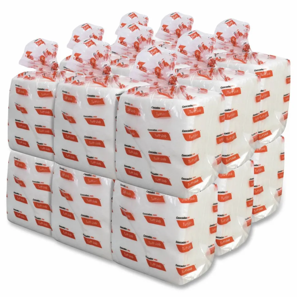 Cascades PRO Tuff-Job Tuff-Job S400 DRC Wipers, Medium, 12 x 13, White, 60/Pack, 18 Pack/Carton