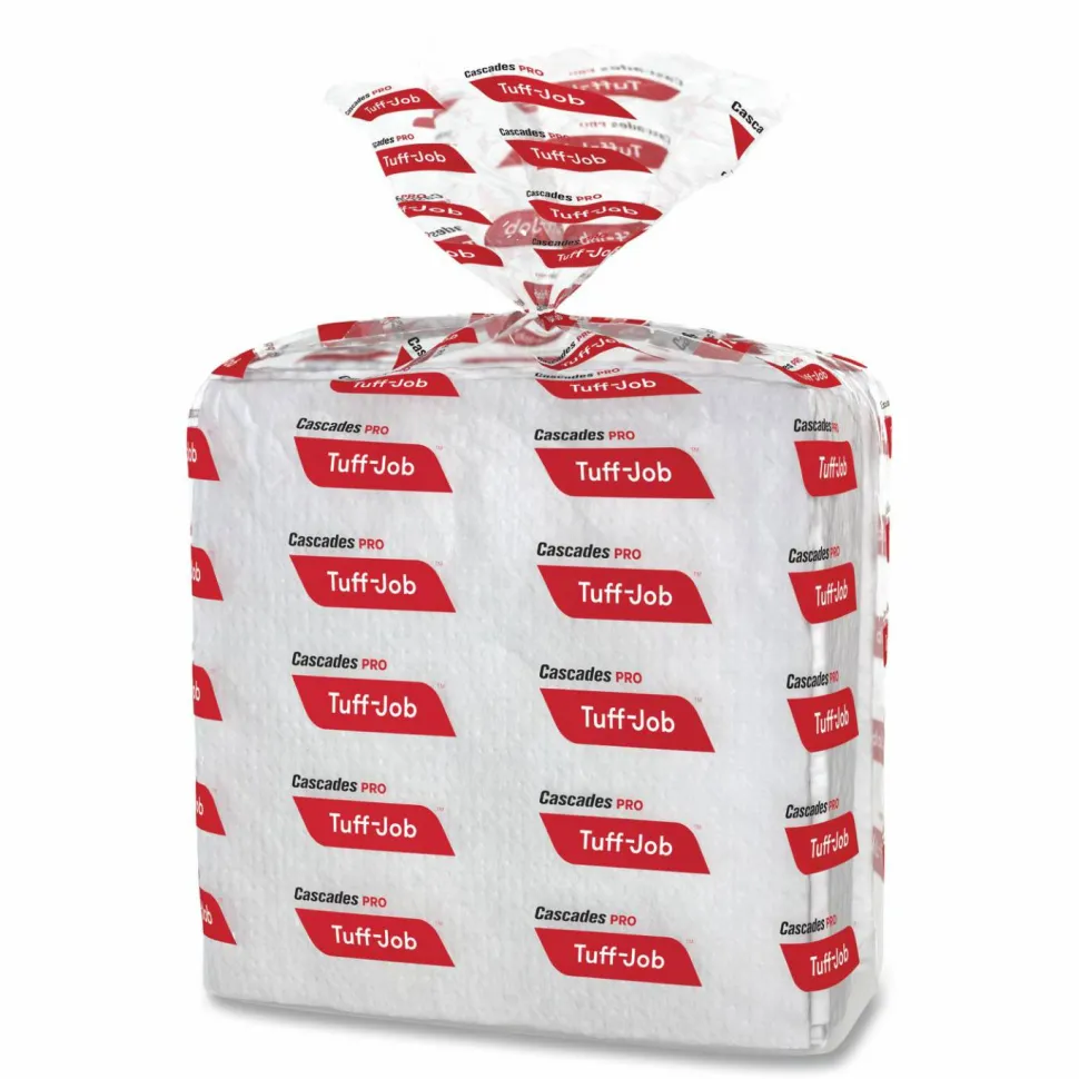 Cascades PRO Tuff-Job Tuff-Job S400 DRC Wipers, Medium, 12 x 13, White, 60/Pack, 18 Pack/Carton