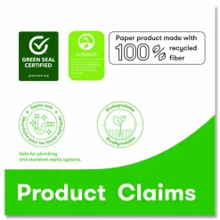 Cascades Tandem JRT PRO Perform 2-Ply Jumbo Toilet Paper, 1250' Per Roll, 100% Recycled, Pack Of 6 Rolls