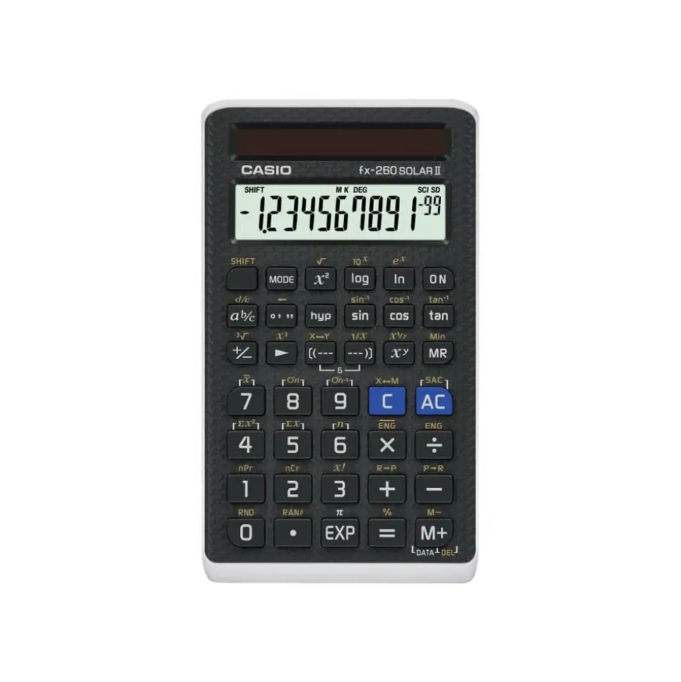 Casio Handheld Scientific Calculator, Black, FX260SOLARII