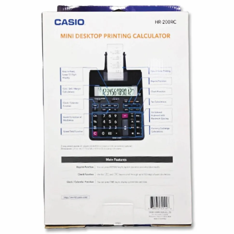 Casio HR-200RC Compact Printing Calculator