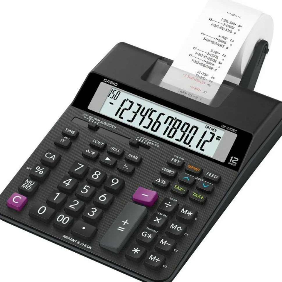 Casio HR-200RC Compact Printing Calculator