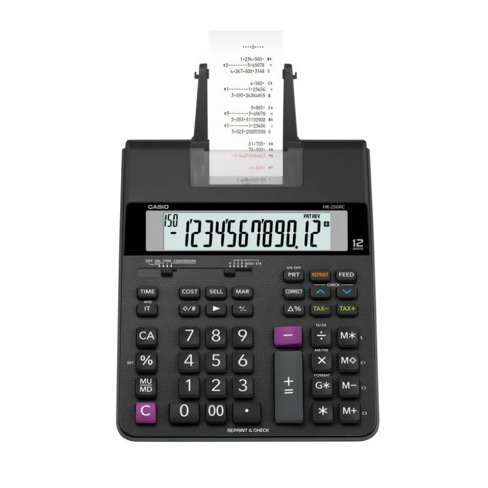 Casio HR-200RC Compact Printing Calculator
