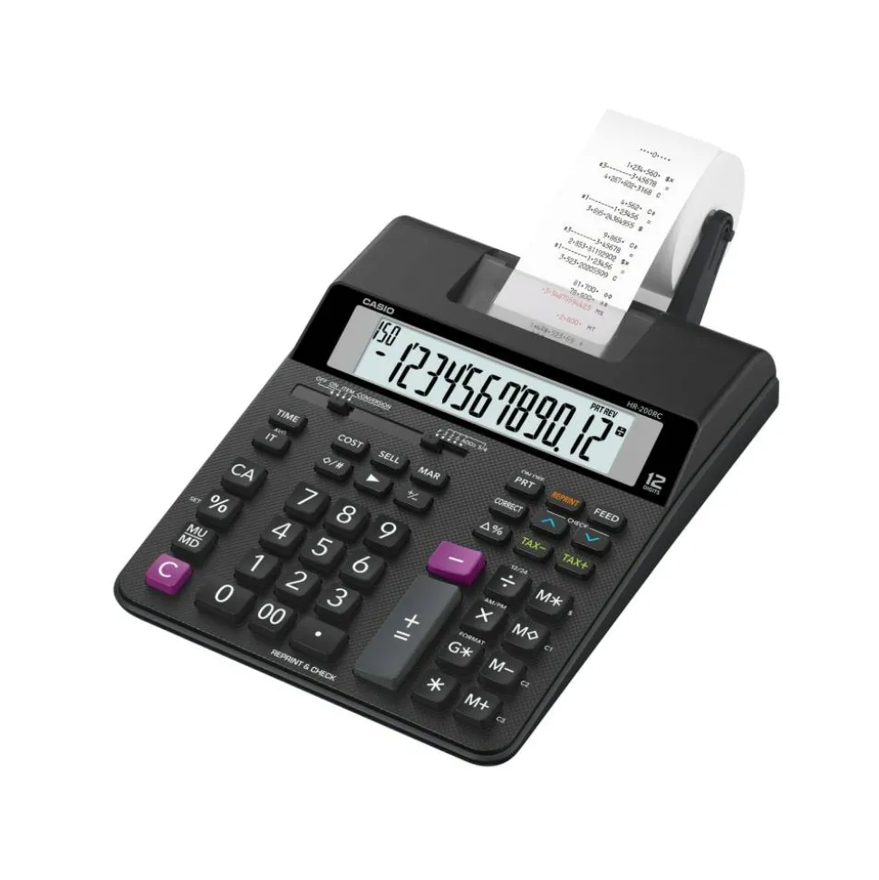 Casio HR-200RC Compact Printing Calculator