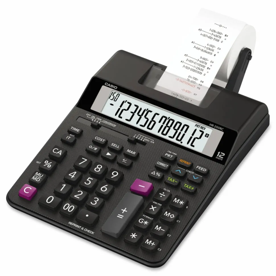 Casio HR-200RC Compact Printing Calculator