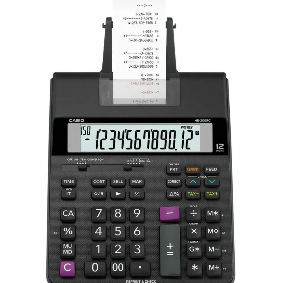 Casio HR-200RC Compact Printing Calculator