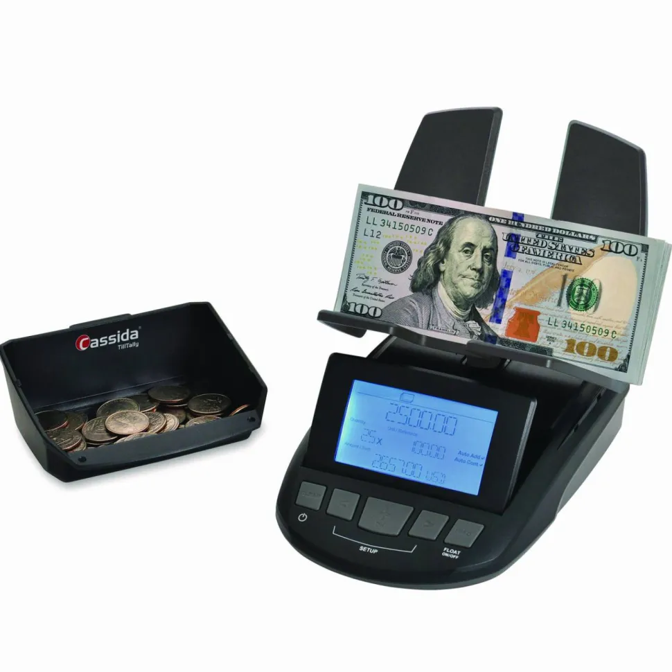 Cassida TillTally Money Scale, 1 lb Capacity, 6 x 3 Platform, Black