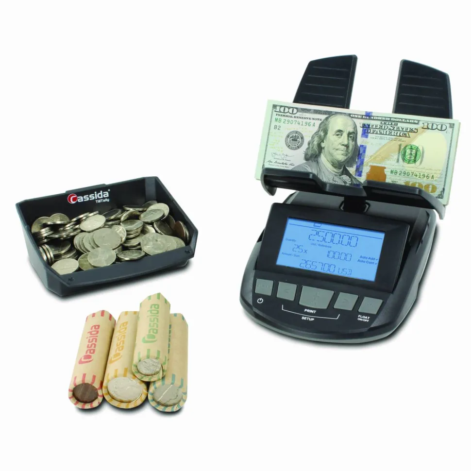Cassida TillTally Money Scale, 1 lb Capacity, 6 x 3 Platform, Black