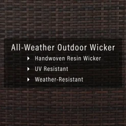 Catalina Outdoor Wicker Round Coffee Table