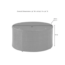 Catalina Outdoor Wicker Round Coffee Table