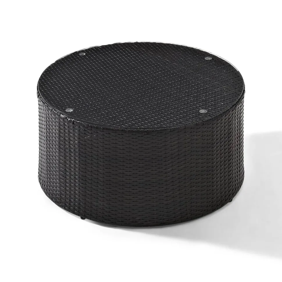 Catalina Outdoor Wicker Round Coffee Table