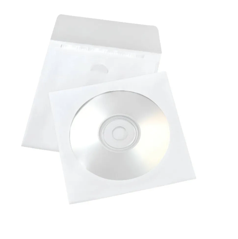 CD/DVD Window Envelopes, 5" x 5", White, Pack Of 50