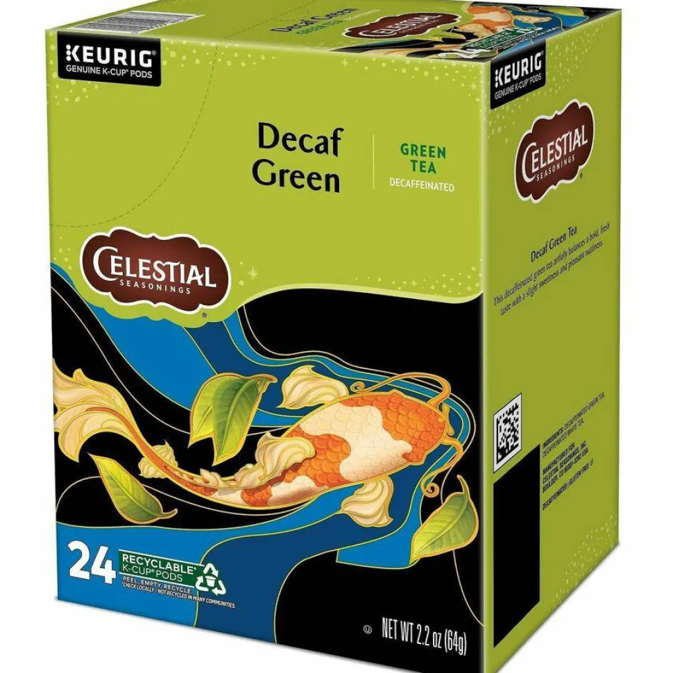 Celestial Seasonings Decaffeinated Green Tea K-Cups, 96/Carton