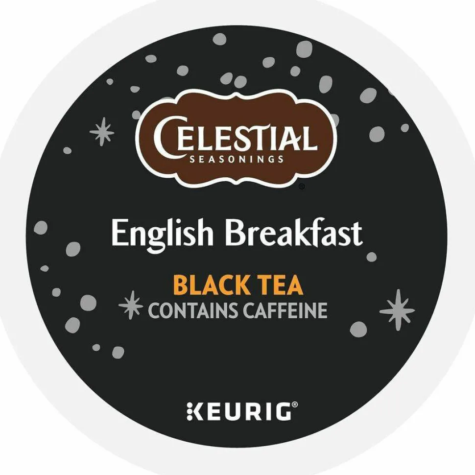 Celestial Seasonings Single-Serve K-Cup Pods, English Breakfast Tea, Box Of 24