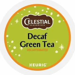 Celestial Seasonings Single-Serve K-Cup Pods, Decaffeinated, Green Tea, Box Of 24