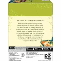 Celestial Seasonings Single-Serve K-Cup Pods, Decaffeinated, Green Tea, Box Of 24