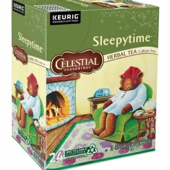 Celestial Seasonings Single-Serve K-Cup Pods, Sleepytime Herbal Tea, Box Of 24