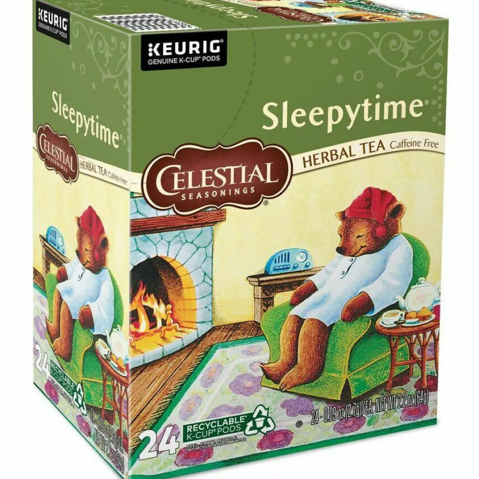 Celestial Seasonings Single-Serve K-Cup Pods, Sleepytime Herbal Tea, Box Of 24