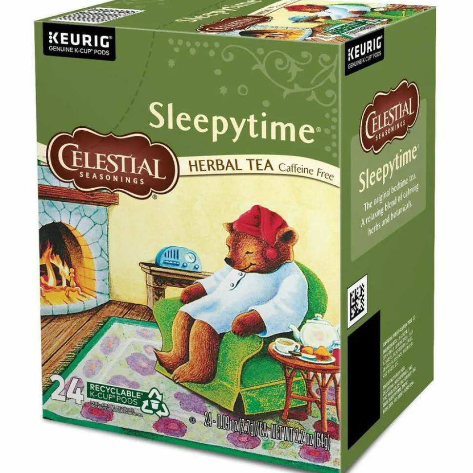 Celestial Seasonings Single-Serve K-Cup Pods, Sleepytime Herbal Tea, Box Of 24