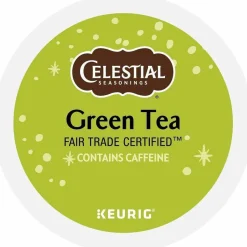 Celestial Seasonings Single-Serve K-Cup Pods, Green Tea, Box Of 24