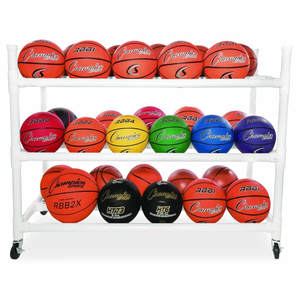 Champion Sports 30 Basketball Heavy-Duty Cart