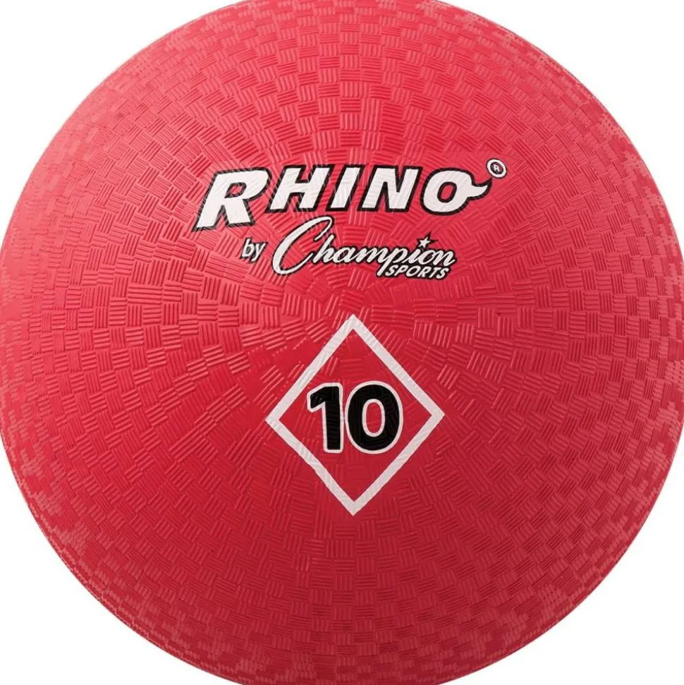 Champion Sports 10 Inch Playground Ball Red - 10" - Nylon - Red - 24 / Case