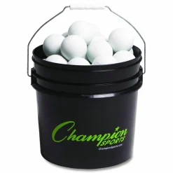 Champion Sports Bucket of Lacrosse Balls, Official Size, White, 36 Balls/Bucket