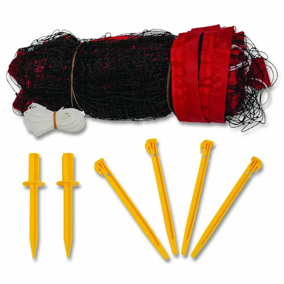 Champion Sports Deluxe Badminton Set, 20 ft Net with 4 Rackets, 2 Shuttlecocks