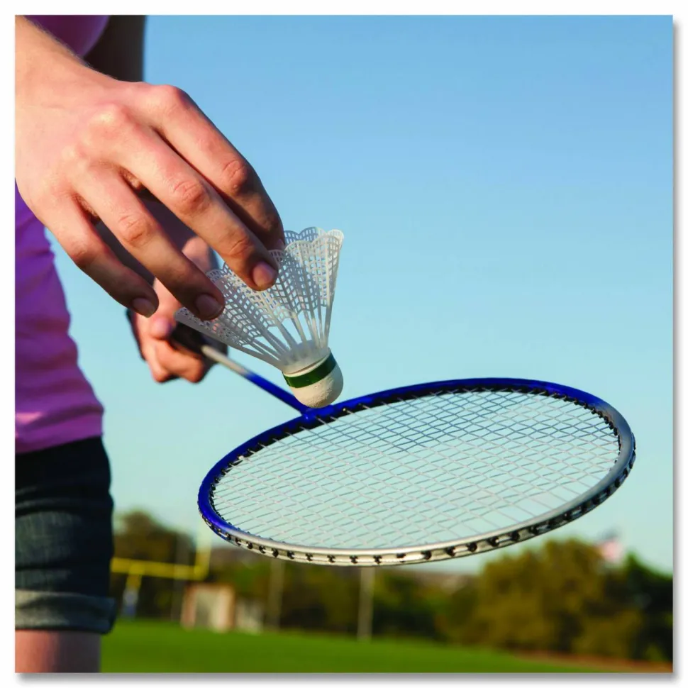 Champion Sports Deluxe Badminton Set, 20 ft Net with 4 Rackets, 2 Shuttlecocks
