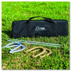 Champion Sports Deluxe Horseshoe Tournament Set, 4 Horseshoes/2 Stakes/Carry Bag/Rule Sheet