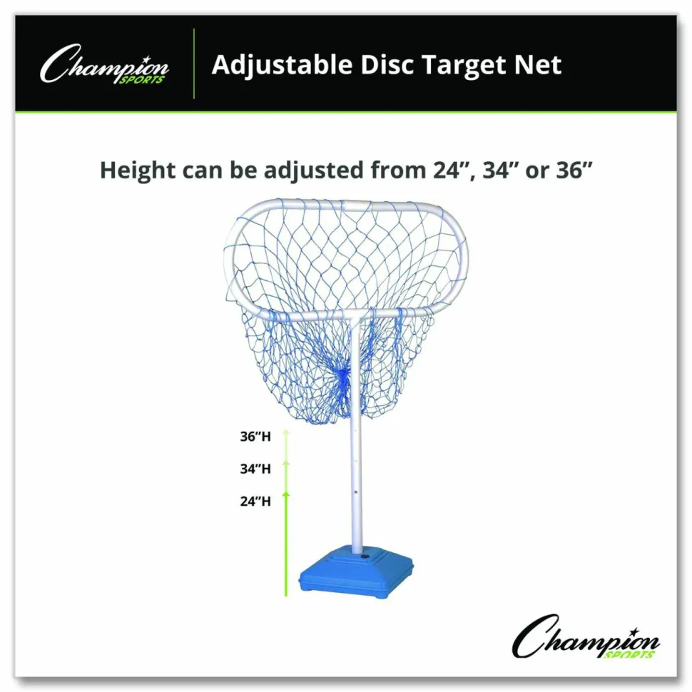 Champion Sports Disc Target Game Net, 30" x 12" x 24" to 36" h