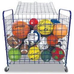 Champion Sports Full Size Lockable Ball Locker, Steel, 36