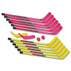 Champion Sports Indoor ABS Kids Hockey Set, 2 Pucks, 12 Sticks