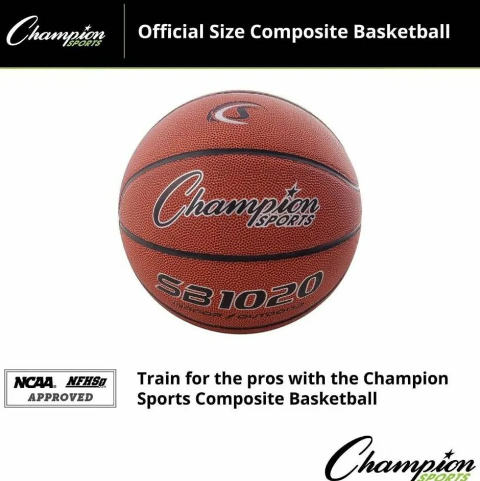 Champion Sports Official Size Composite Basketball - 29.50" - 7 - 1 Each